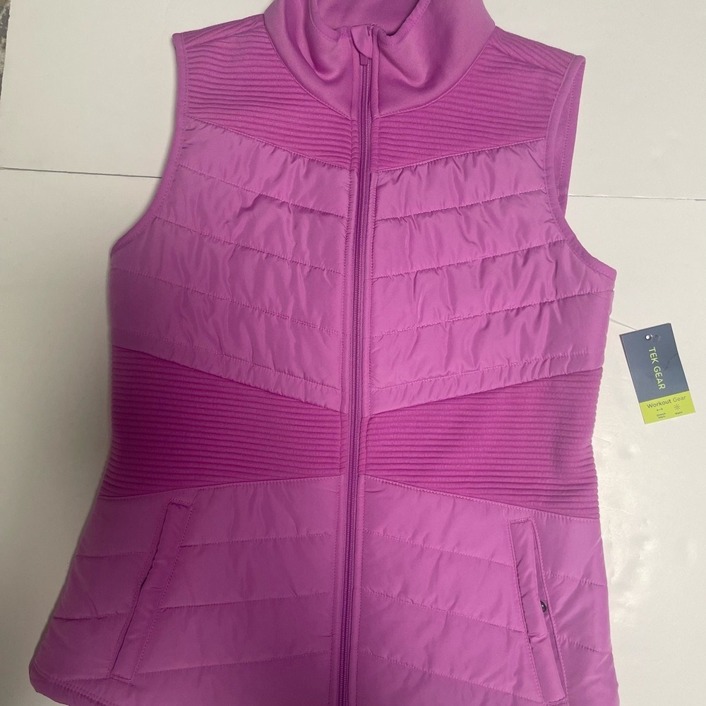 Tek Gear Barbie Pink Woven Panel Training Vest Women's Medium NWT - Picture 5 of 12